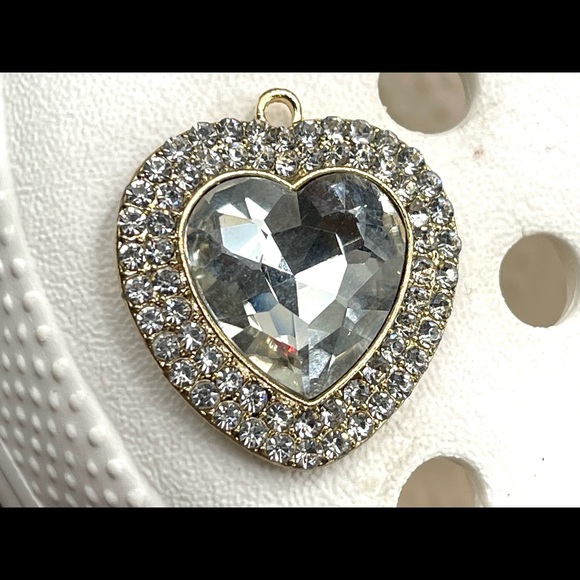 Crocs Bling Rhinestone 8pc Love Heart Charms - Picture 7 of 9